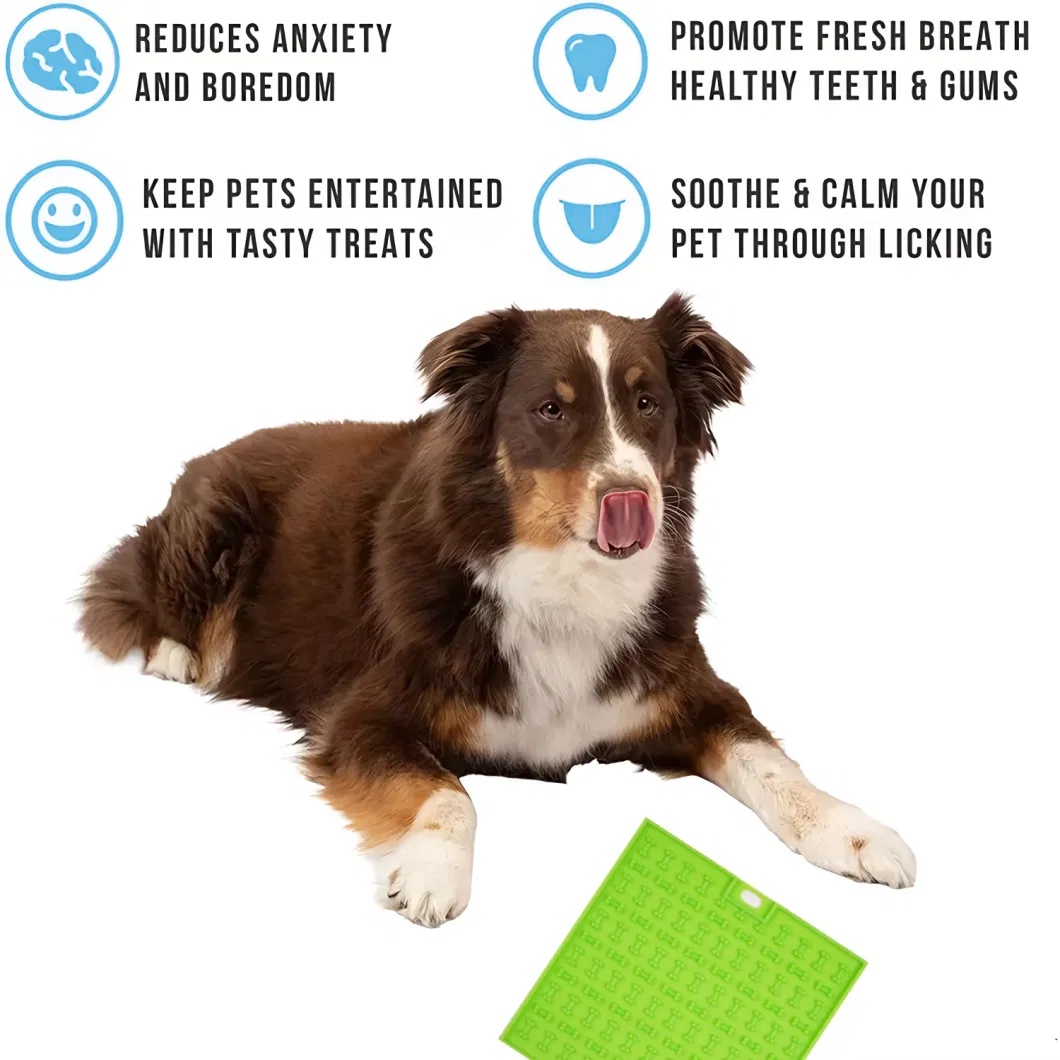 Kinpack Durable Pet Mat Licking Pads to Divert Pets Attention Soothing Food Pads Silicone Dog Bowl